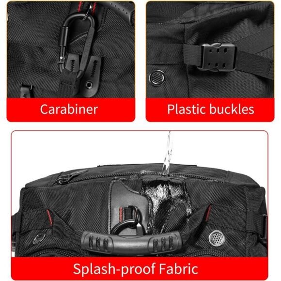 Travel Backpack Carry On Backpack Durable Convertible Duffle Bag Fit - Picture 6 of 7